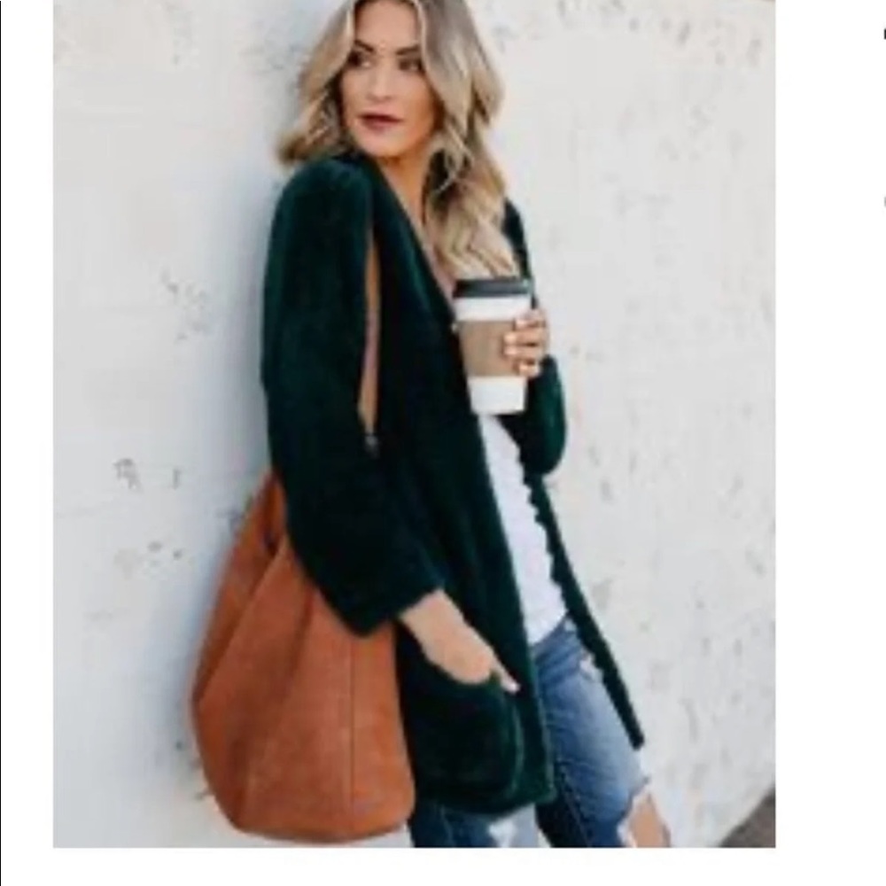 Vici Dolls Green Fuzzy Cardigan